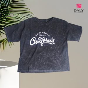 Polo Crop Acid Wash Daly Mujer – Estilo Urbano Moderno