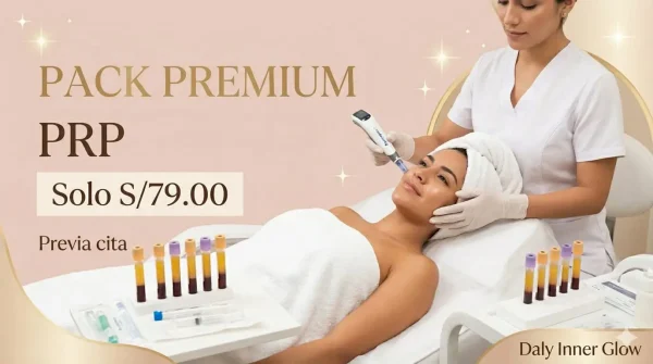 Oferta pack premium PRP regeneración facial por S/79 en Daly Inner Glow con dermapen y máscara LED