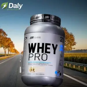 Whey Pro Proteína Whey con 24 g de proteína por servicio para aumentar la masa muscular y mejorar la recuperación post entrenamiento. Disponible en 1.1 kg, 3 kg y 5 kg.