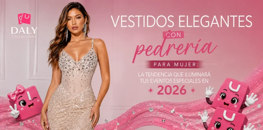 Vestidos elegantes con pedrería para mujer: la tendencia que iluminará tus eventos especiales en 2026
